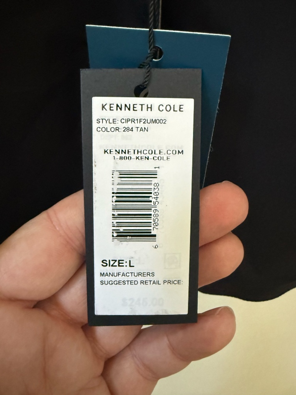 Kenneth Cole Men’s Reversible Blazer Large Charcoal Tan NWT 2-in-1 - Picture 5 of 5